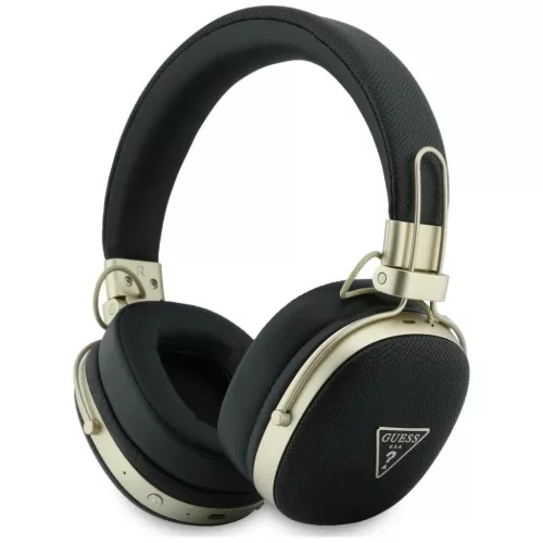 Guess Bluetooth ENC Metal Grained Triangle Logo fekete vezeték nélküli fejhallgató