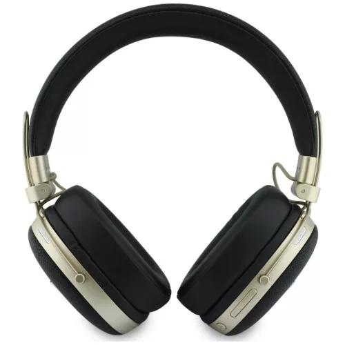 Guess Bluetooth ENC Metal Grained Triangle Logo fekete vezeték nélküli fejhallgató