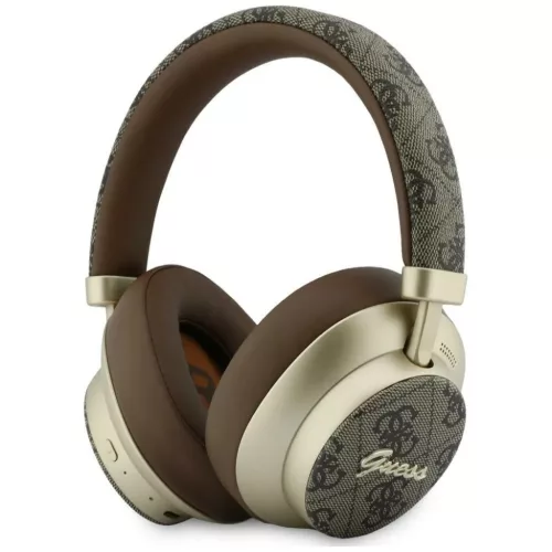 Guess Bluetooth ENC 4G Gold Script Metal barna vezeték nélküli fejhallgató