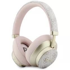   Guess Bluetooth ENC 4G Gold Script Metal rózsaszín vezeték nélküli Bluetooth fejhallgató