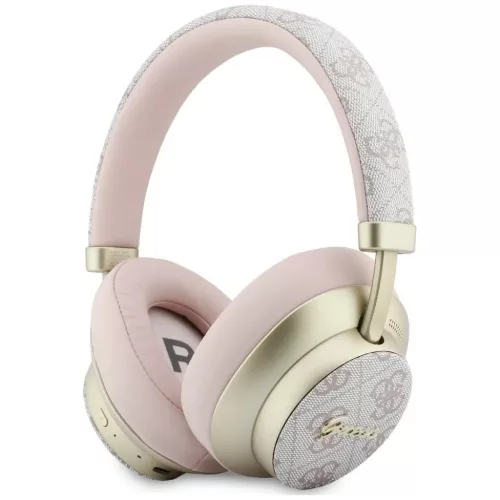 Guess Bluetooth ENC 4G Gold Script Metal rózsaszín vezeték nélküli Bluetooth fejhallgató