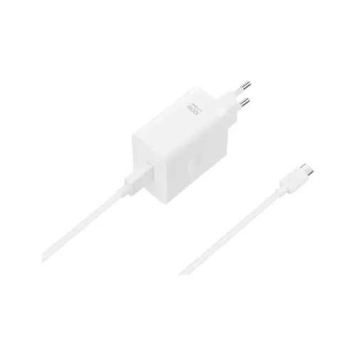 Oppo SuperVOOC USB-A 100 W-os hálózati töltőadapter USB-C adatkábel, fehér