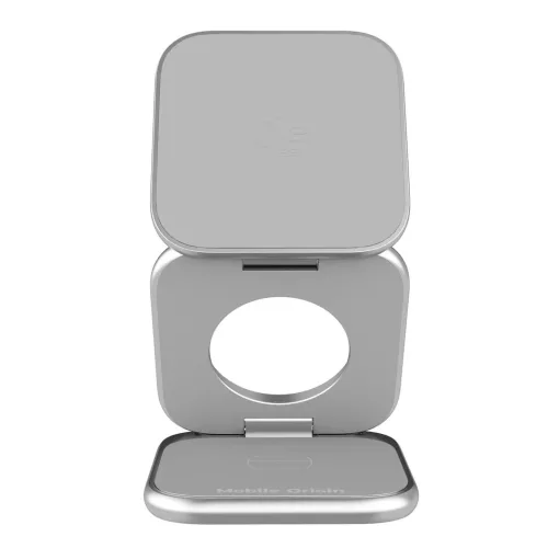 Mobile Origin PW36 3in1 Qi2 25W összecsukható MagSafe kompatibilis töltő ezüst