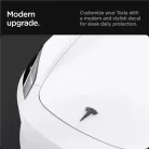 Spigen Tesla Front Emblem Logo Full Cover fekete – Tesla Model 3 2024
