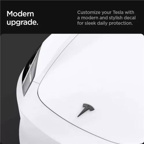 Spigen Tesla Front Emblem Logo Full Cover fekete – Tesla Model 3 2024