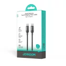 Joyroom S-A62 Lively Series 60 W USB-C–USB-C gyorstöltő és adatkábel, 1,2 m, fekete
