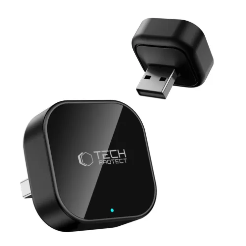 Tech-Protect Ultraboost CA01 vezeték nélküli Apple CarPlay és Android Auto adapter, matt fekete