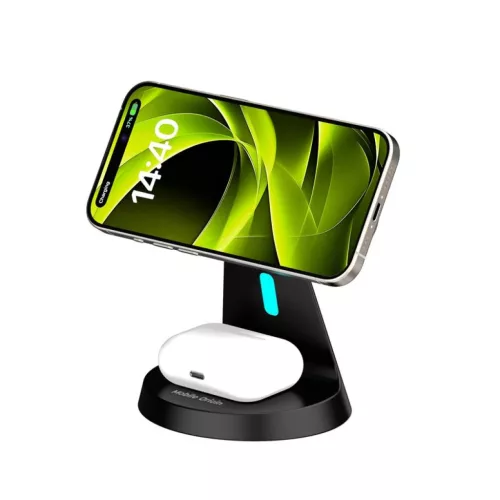 Mobile Origin 3in1 PW9 vezeték nélküli mágneses töltőállvány, fekete
