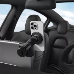   Spigen Tesla TapLock MagSafe autós telefontartó, fekete – képernyőre