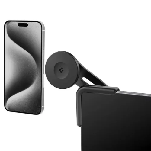 Spigen Tesla TapLock MagSafe autós telefontartó, fekete – képernyőre