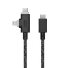 Native Union Belt Cable Duo Pro USB-C–USB-C/Lightning kábel 2,4 m 240 W kozmosz