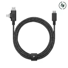 Native Union Belt Cable Duo Pro USB-C–USB-C/Lightning kábel 2,4 m 240 W kozmosz