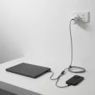 Native Union Belt Cable 2 az 1-ben USB-C–USB-C kábel, 2 m, zebramintás
