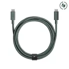 Native Union Belt Cable Pro USB-C – USB-C kábel, 2,4 m, zöld