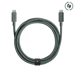   Native Union Belt Cable Pro USB-C – USB-C kábel, 2,4 m, zöld