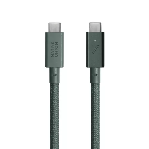 Native Union Belt Cable Pro USB-C – USB-C kábel, 2,4 m, zöld