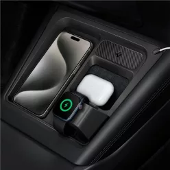   Spigen Tesla 3 az 1-ben vezeték nélküli töltőállomás tartó fekete – Tesla Model 3 2024