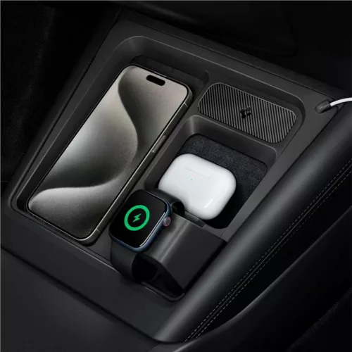 Spigen Tesla 3 az 1-ben vezeték nélküli töltőállomás tartó fekete – Tesla Model 3 2024