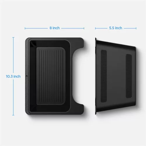 Spigen hátsó szellőzőnyílás alatti tárolódoboz Tesla Model Y-hoz, fekete