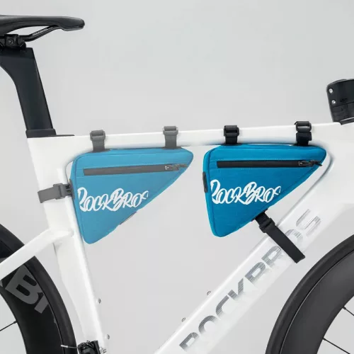 Rockbros G001 Flash Journey háromszög alakú kerékváztáska 0,8 l – kék