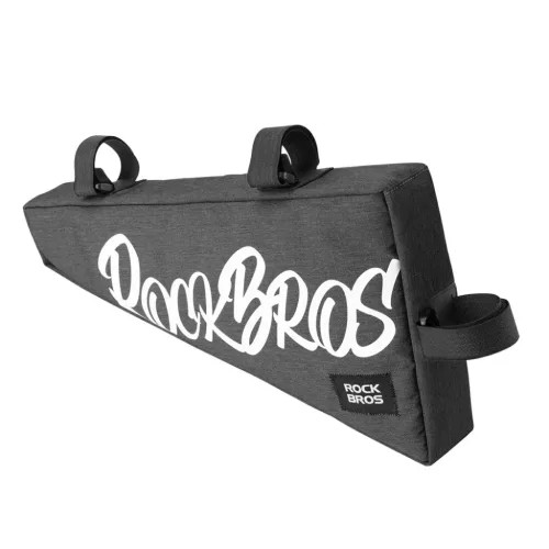 Rockbros G008 Flash Journey XL háromszög alakú kerékpár váztáska 1,9 l – fekete