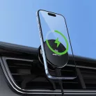 Acefast D66 Qi2 tanúsított autós telefontartó vezeték nélküli töltéssel, 25W, fekete