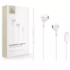 Tech-Protect Ultraboost Core G4 USB-C vezetékes fülhallgató, fehér