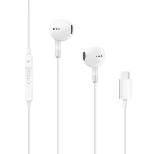 Tech-Protect Ultraboost Core G4 USB-C vezetékes fülhallgató, fehér