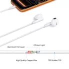 Tech-Protect Ultraboost Core G4 vezetékes fülbe helyezhető fülhallgató 3,5 mm-es jack csatlakozóval, fehér