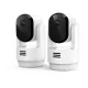 Arlo Essential (Gen.3) 2K PTZ beltéri biztonsági kamera – 2 kamerás készlet – fehér