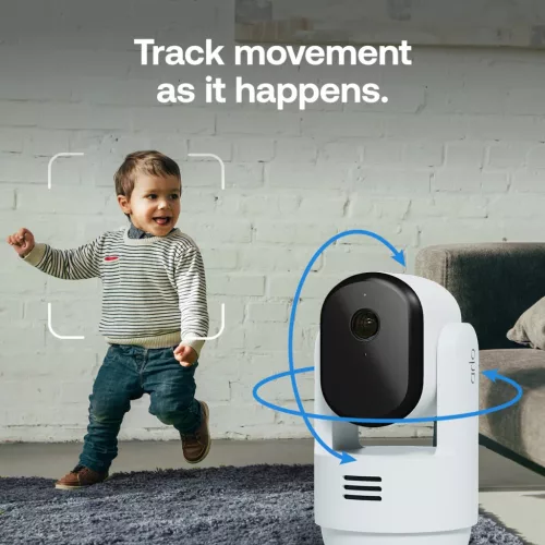 Arlo Essential (Gen.3) 2K PTZ beltéri biztonsági kamera – 2 kamerás készlet – fehér
