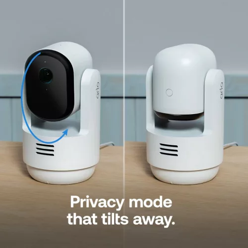 Arlo Essential (Gen.3) 2K PTZ beltéri biztonsági kamera – 2 kamerás készlet – fehér