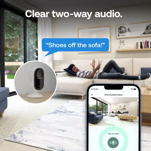Arlo Essential (Gen.3) 2K beltéri biztonsági kamera – fehér