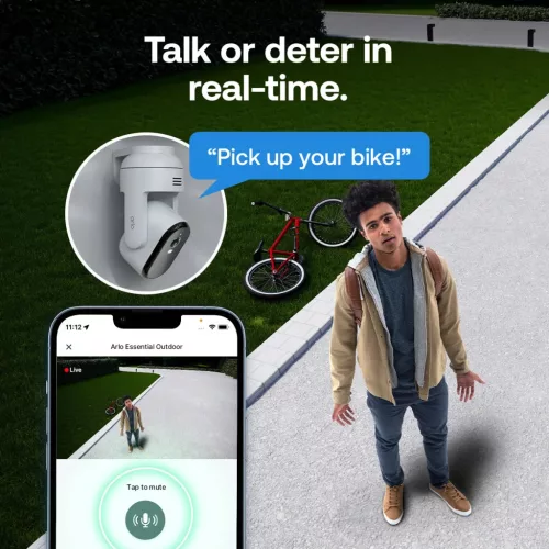 Arlo Essential (3. generációs) 2K PTZ biztonsági kamera (csak EU) – fehér