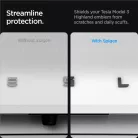 Spigen Tesla hátsó embléma logó teljes borítás fekete – Tesla Model 3 2024