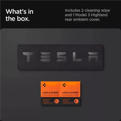 Spigen Tesla hátsó embléma teljes borítás karbon – Tesla Model 3 2024