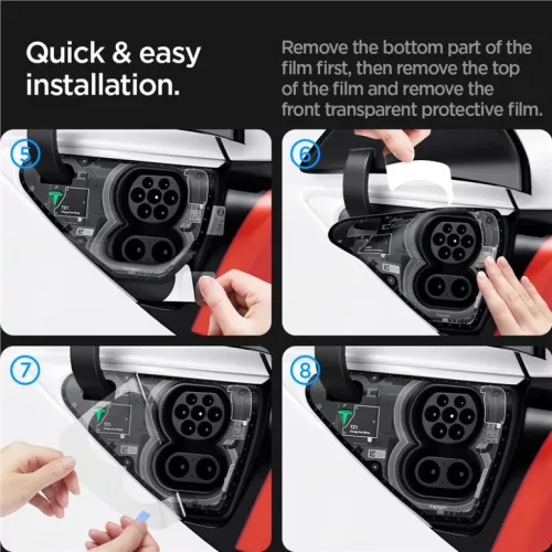 Spigen Tesla Charge Port Wrap Zero One töltőcsatlakozó-védő fólia Tesla Model Y/3