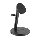 Mobile Origin Qi2 25W PowerStand Pro 3 az 1-ben töltőállvány PW40 GaN töltővel, fekete