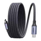 UGREEN L537 USB-C–USB-C PD 240 W-os mágneses kábel, 0,5 m, szürke