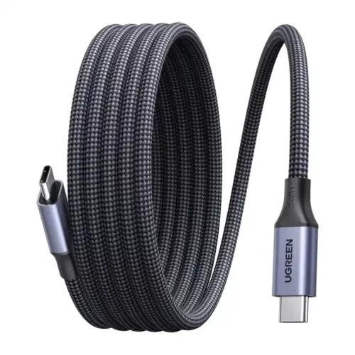 UGREEN L537 USB-C–USB-C PD 240 W-os mágneses kábel, 0,5 m, szürke