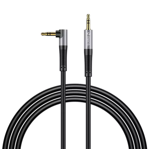 Orico AXW 3,5 mm-es apa–apa audiókábel, 90°-os, 5 m, fekete