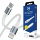 3mk Hyper Cable N-SERIES USB-C–Lightning kábel, 50cm, PD 3.0, 9V/3A, 27W, fehér