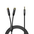 Orico AXRF 3,5 mm mini jack – 2× RCA aljzat audiokábel, 5 m, fekete