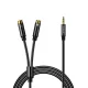 Orico AXRF 3,5 mm mini jack – 2× RCA aljzat audiokábel, 5 m, fekete