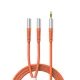 Orico AX2-10 3,5 mm-es minijack elosztó fejhallgatóhoz és mikrofonhoz, 1 m, narancssárga
