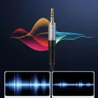 Orico AXW 3,5 mm-es mini jack audiokábel, 1 m, fekete-ezüst
