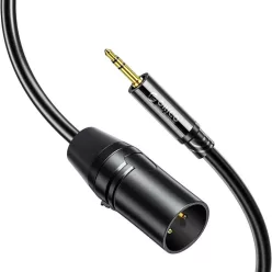   Orico AXKF 3,5 mm-es mini jack–XLR anya audiokábel, 5 m, fekete
