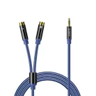 Orico AXRF 3,5 mm-es mini jack – 2× RCA anya audiokábel, 1,5 m, kék