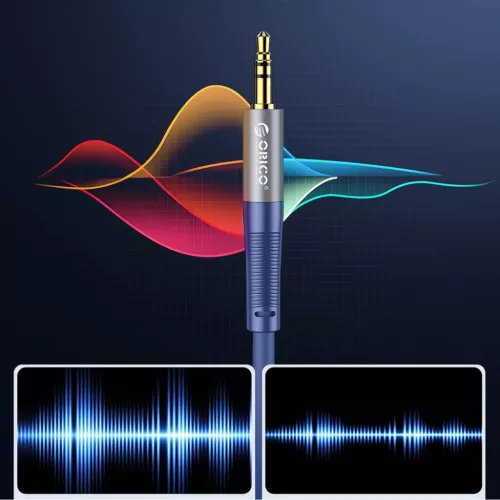 Orico AXRF 3,5 mm mini jack – 2× RCA anya audiokábel, 2 m, kék
