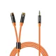 Orico AXRF 3,5 mm mini jack – 2× RCA anya audiokábel, 3 m, narancssárga